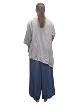 Shirt grijs A-lijn asymmetrisch