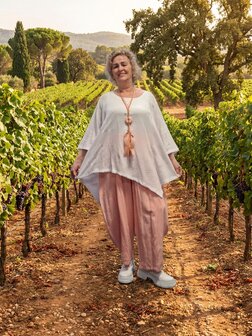 Shirt wit  A-lijn asymmetrisch