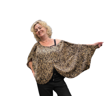 blouse amy sand/beige panterprint