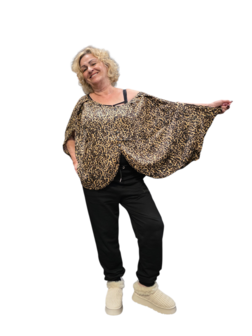 blouse amy sand/beige panterprint