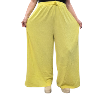 Broek sportyspice geel ruimvallend