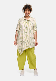 Kekoo blouse/tuniek Livia beige/groen