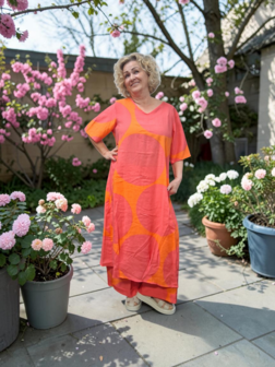 Kekoo jurk oranje/rood