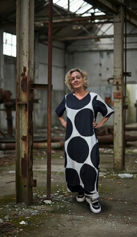 Kekoo jurk zwart/wit