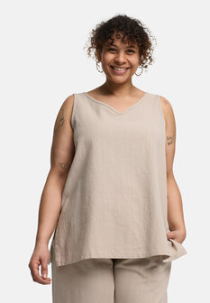 Kekoo top 'Cotella'  zand