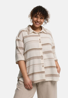 Kekoo blouse Avina bruin gestreept