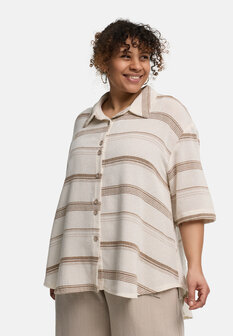 Kekoo blouse Avina bruin gestreept