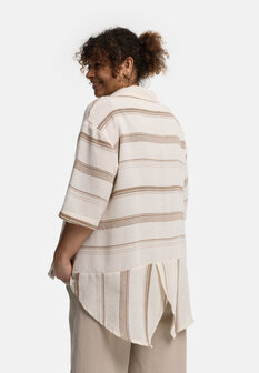 Kekoo blouse Avina bruin gestreept