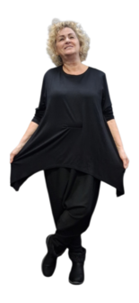  Basic shirt A-lijn zwart