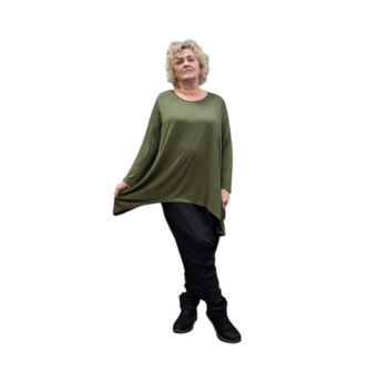 Basic shirt A-lijn groen