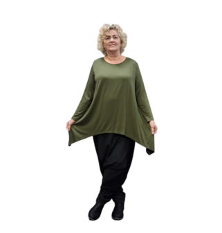 Basic shirt A-lijn groen