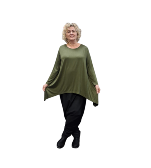 Basic shirt A-lijn groen