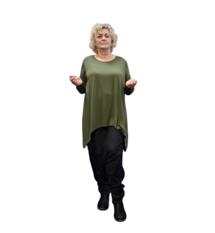 Basic shirt A-lijn groen