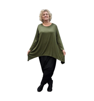 Basic shirt A-lijn groen