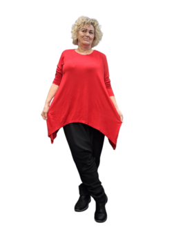  Basic shirt A-lijn rood