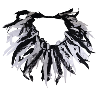  Handgemaakte  ketting zwart-wit