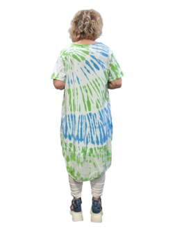 Ballonjurk groen-blauw batik
