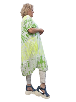 Ballonjurk groen-geel batik