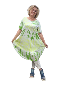 Ballonjurk groen-geel batik