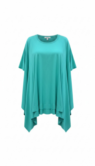 Basic-shirt-A-lijn-mintgroen met deelnaden