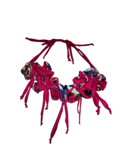  Handgemaakte  ketting fuschia
