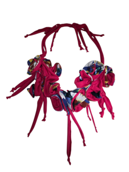  Handgemaakte  ketting fuschia