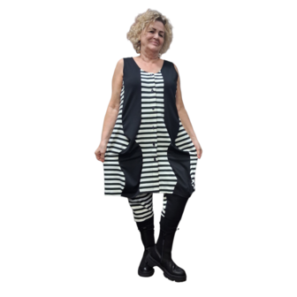 Myrjo 7/8ste broek Fye zwart wit