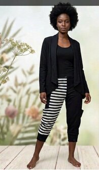Myrjo 7/8ste broek Fye zwart wit