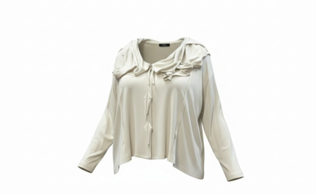 Myrjo vest met mooie kraag offwhite