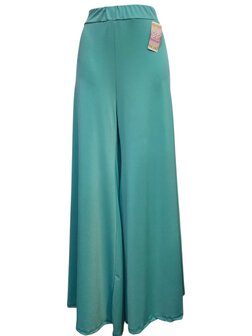 Ruim vallende broek aqua rekbare tailleband
