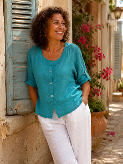 100% linnen blouse/vest patrol 