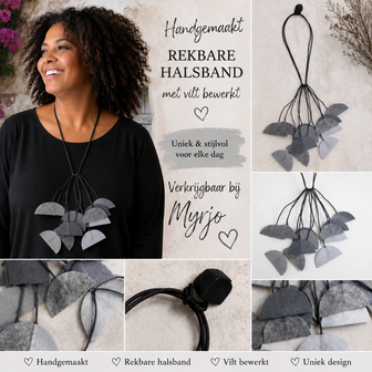 Handgemaakte ketting grijs