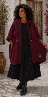 Stijlvol jasvest met capuchon bordeaux