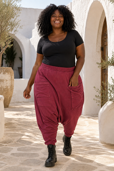 Curvy-Zouavebroek-rood