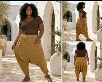 Curvy-Zouavebroek-beige
