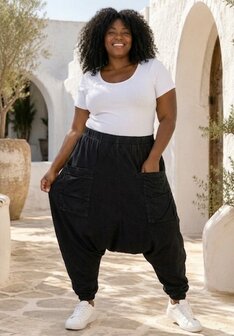 Curvy-Zouavebroek zwart
