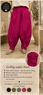 Broek framboos met Decoratieve Knoop Details 