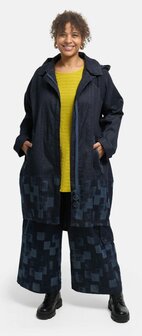 Nila Denim Jas &ndash; Stoer, Stijlvol &amp; Bijzonder&ndash; donker denim, capuchon