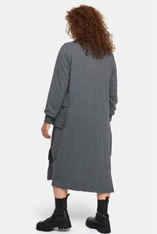Individuele jersey jurk grijs