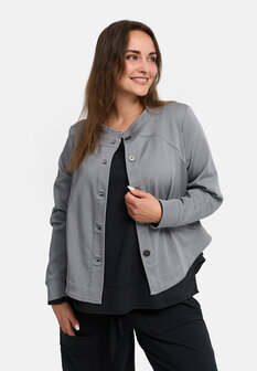 Blousejack Juline grijs denim stretch