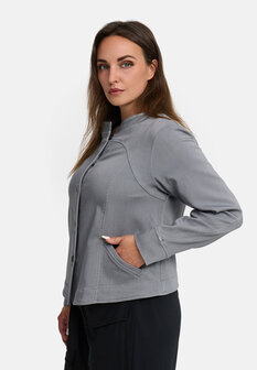 Blousejack Juline grijs denim stretch