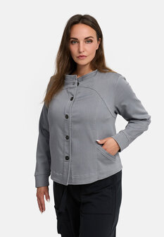 Blousejack Juline grijs denim stretch