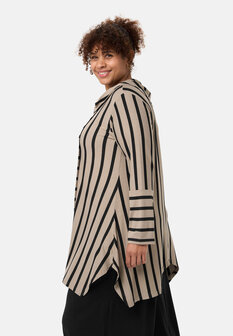'Sienna'-tuniek - viscose-stretch, puntige zoom Beige 