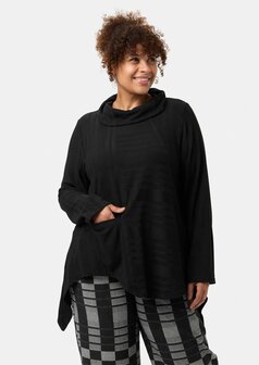 Vera' tunica - ton-in-ton-structuur &amp; asymmetrischer snit