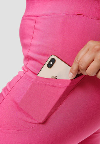 Legging, roze, met steekzakken, Kekoo, elastische tailleband, mooie pasvorm