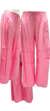 Broek, Kekoo, roze, washed out, rekbare taille, twee steekzakken, doorgestikte naden op voorpand