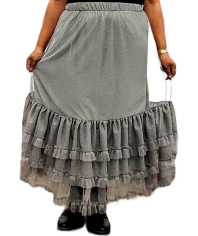  Petticoat rok grijs tule