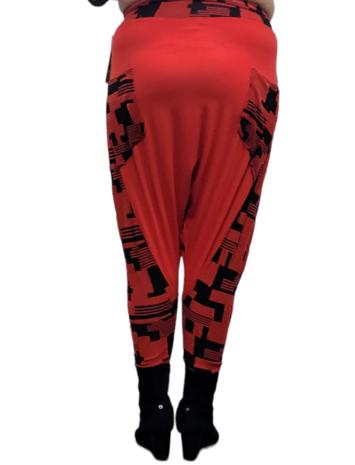 Zouavebroek, Kekoo, rood/zwart
