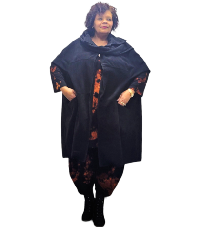 Poncho, zwart ThomB