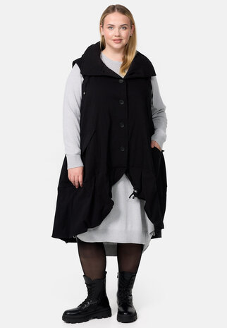 Kekoo zwart parachute vest met binnen voering 'CALISTA'
